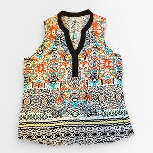 Cato Plus Size Boho Print Sleeveless Tunic Top 18/20W